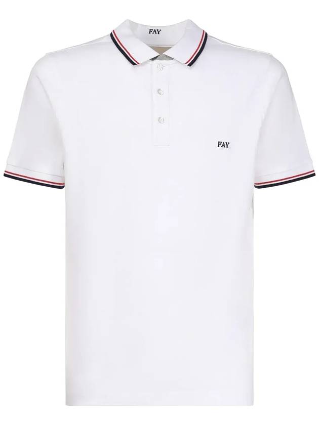 페이 로고 자수 반팔 폴로셔츠 NPMB246140STDW_B001