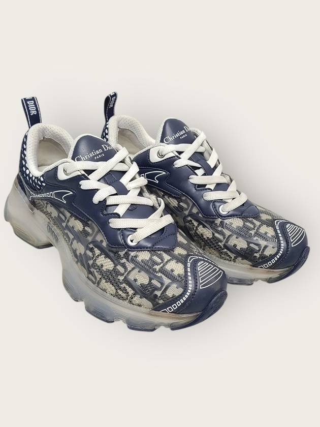 디올 딥 블루 오블리크 바이브 스니커즈 37.5