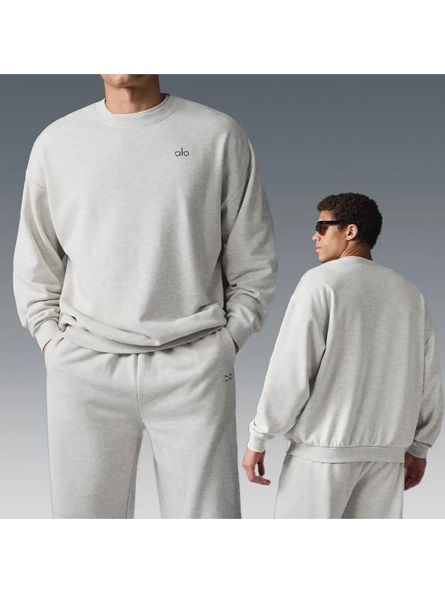 alo 알로 요가 남자 맨투맨 아콜레이드 티셔츠 그레이2