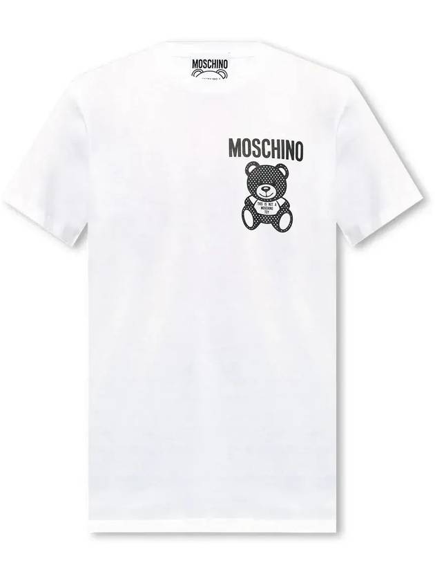 Moschino 로고 프린트 크루넥 티셔츠 07292041_V1001
