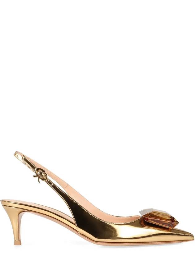 Gianvito Rossi 자이푸르 슬링백 펌프스 G9542855RICMET_MEKO