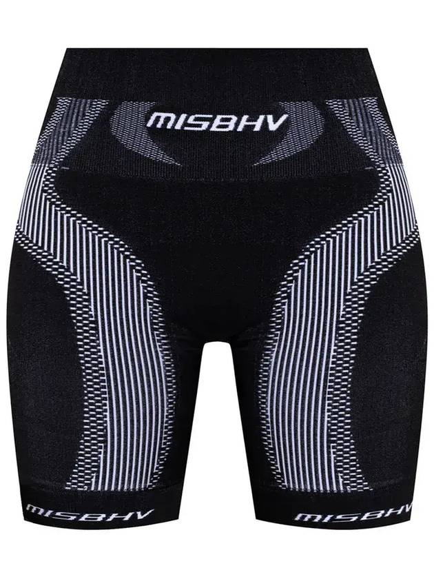 Misbhv 로고 디테일 사이클링 쇼츠 4021W5090_BLACKWHITE