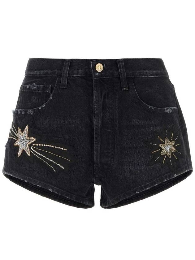 Alanui The Wandering Star 미드라이즈 데님 쇼츠