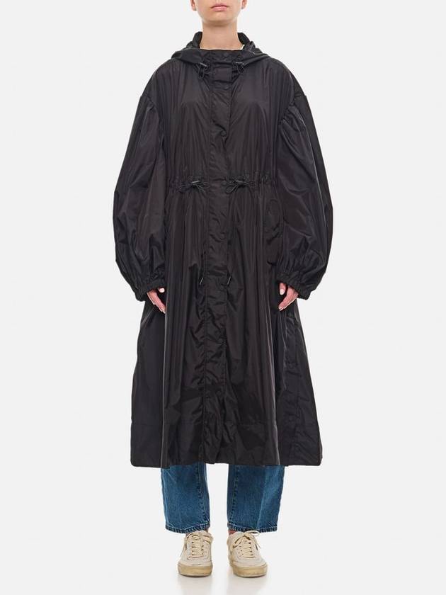 Simone Rocha Long Puff Sleeve Trapeze Parka W/ Button Placket