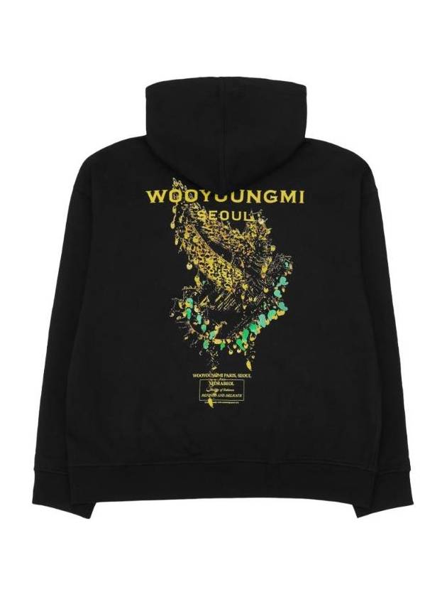 우영미 크라운 백로고 후드 티셔츠 블랙   23FW W233TS35715B