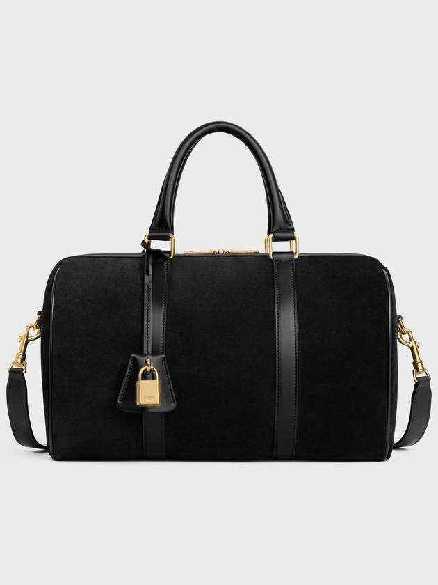 셀린느 보스턴 스웨이드 송아지가죽 더플 백 블랙