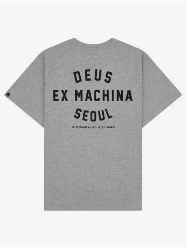 데우스 엑스 마키나 서울 컬리지 티셔츠 그레이 말 Deus Ex Machina Seoul College T Shirt Grey Marle