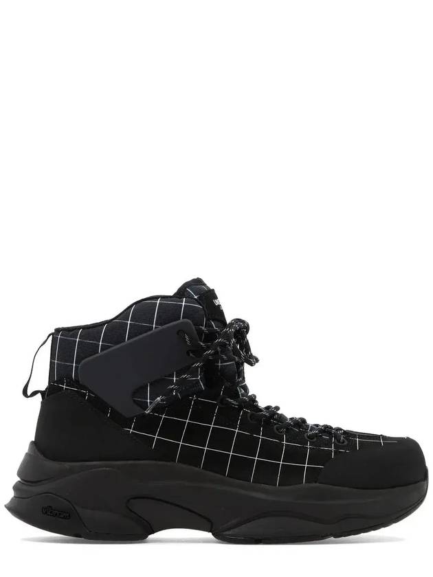 언더커버 체크 레이스업 앵클 부츠 UC1B4F012_BLACKBASE