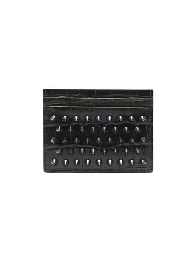 크리스찬 루부탱 키오스 스파이크 카드 홀더 블랙 Christian Louboutin Kios Spikes Card Holder Black