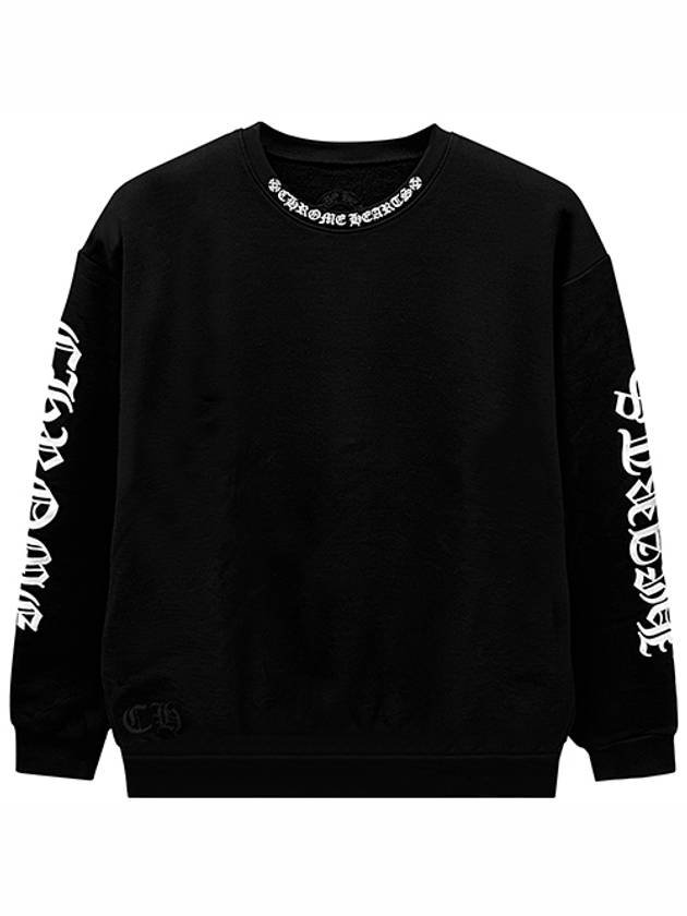 크롬하츠 넥 로고 크루넥 스웨트 맨투맨 블랙 남성 맨투맨 10010206637 TEO