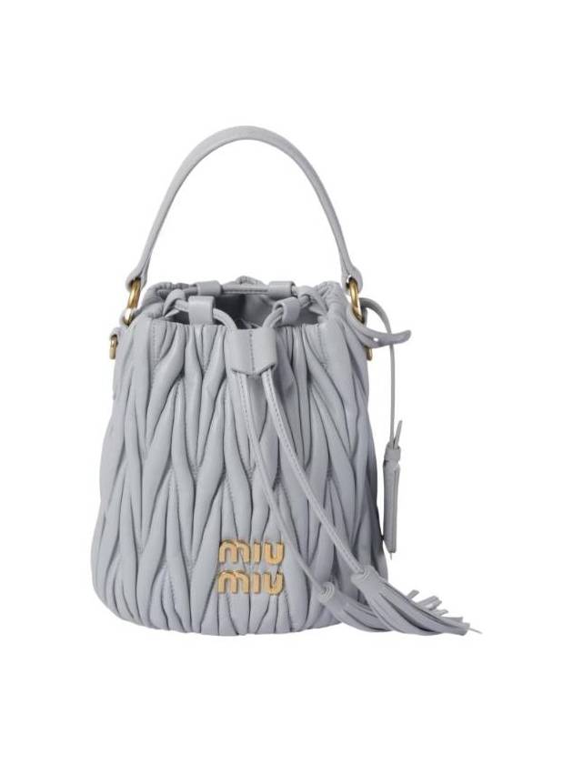 미우 미우 마테라쎄 나파 가죽 버킷백 콘플라워 블루 5BE085 N88 F0591