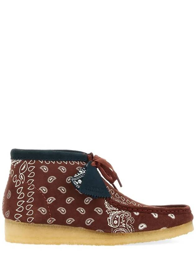 Clarks 페이즐리 프린트 왈라비 부츠 168826_BRICK