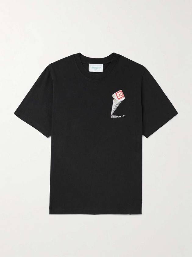 카사블랑카 로고 오가닉 코튼 저지 티셔츠 MF24 JTS 001 09 B0081308073