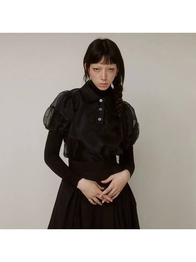 ORSO ORGANZA BLOUSE BK 오르소 오간자 블라우스 블랙