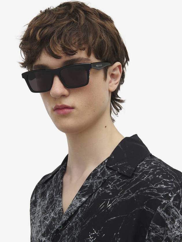 알렉산더 맥퀸 로고 직사각형 선글라스 810708J07491056