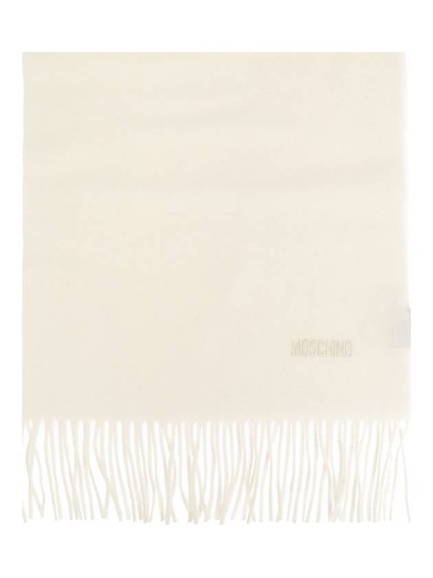 Moschino 로고 자수 프린지 스카프