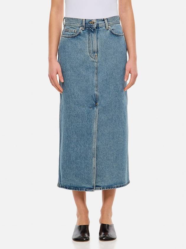 Loulou Studio Denim Long Skirt