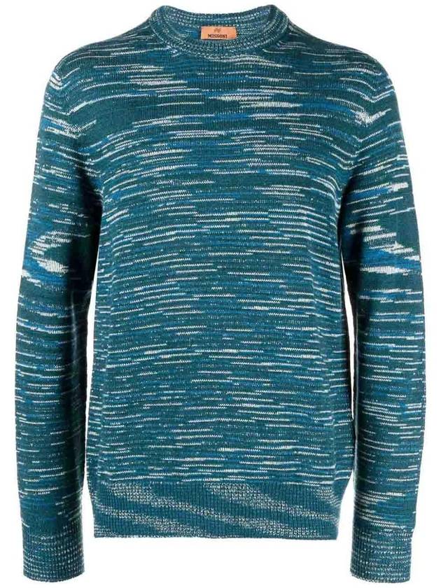 Missoni Intarsia-Knit Cashmere Jumper, Teal, Striped