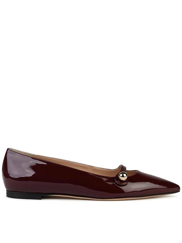 Casadei Cleo Burgundy Shiny Leather Ballet Flats