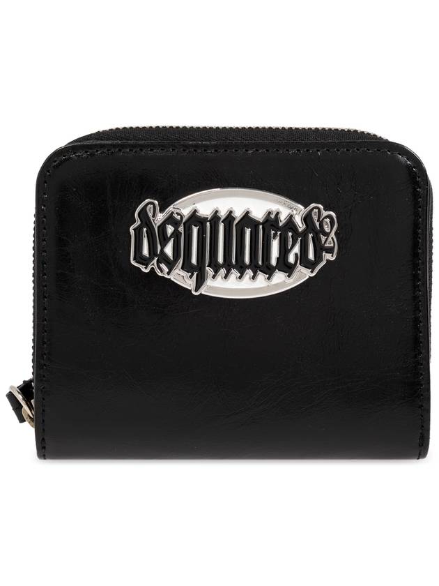 24FW 디스퀘어드2 여성 반지갑 Dsquared2 Wallet With Logo Women's Black