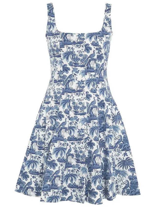 Staud 올오버 플로럴 프린트 미니 웰스 드레스 1487502_CHBT