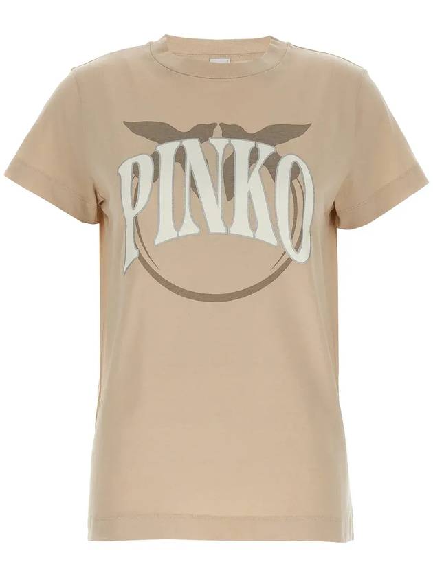 Pinko Star 로고 및 새 프린트 티셔츠 101752A2CT_C03