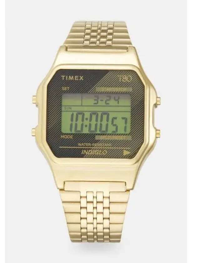 Timex T80 남녀공용 Digital 시계 goldtone 블랙 1429688