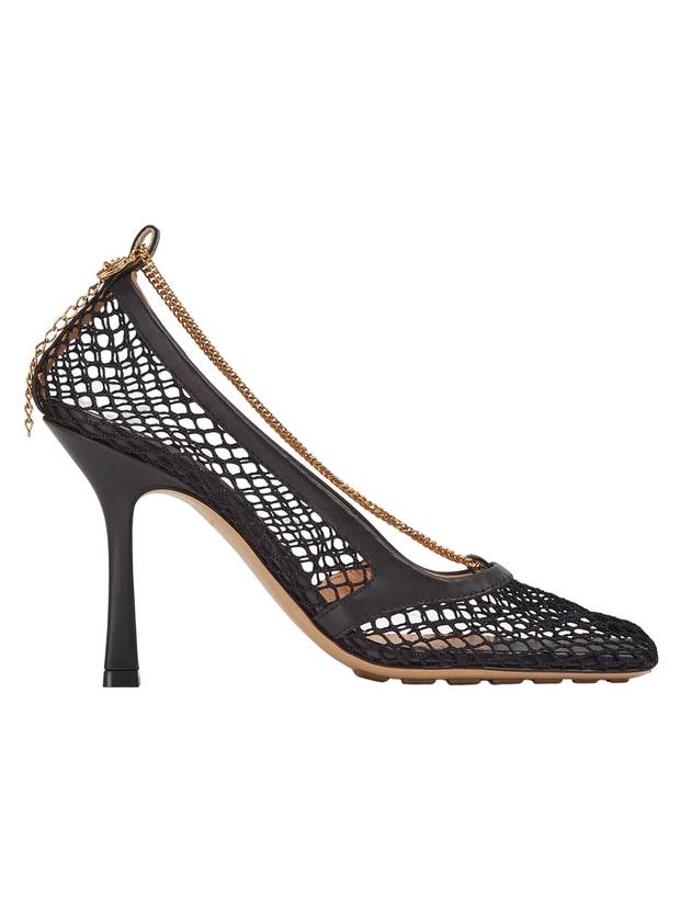 보테가베네타 여성 스트레치 펌프스 힐 네로