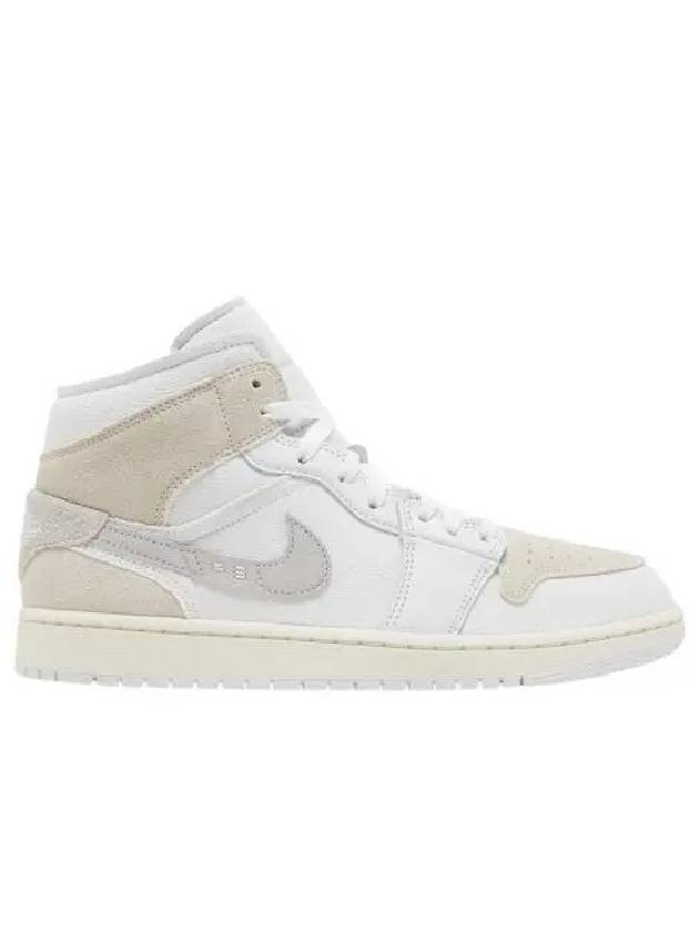 조던 1 미드 SE 크래프트 화이트 라이트 오어우드 브라운 Jordan 1 Mid SE Craft White Light Orewood Brown