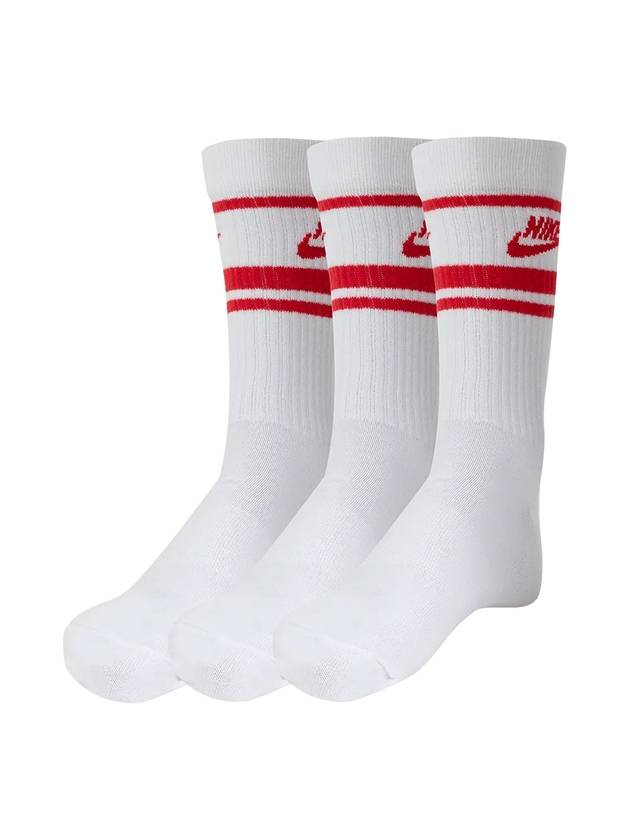 나이키 스포츠웨어 에브리데이 에센셜 크루 양말 3팩 화이트