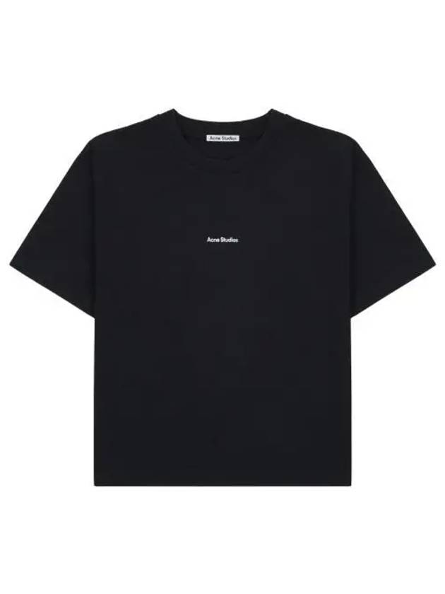 W 아크네 스튜디오 로고 티셔츠 블랙 W Acne Studios Logo T Shirt Black