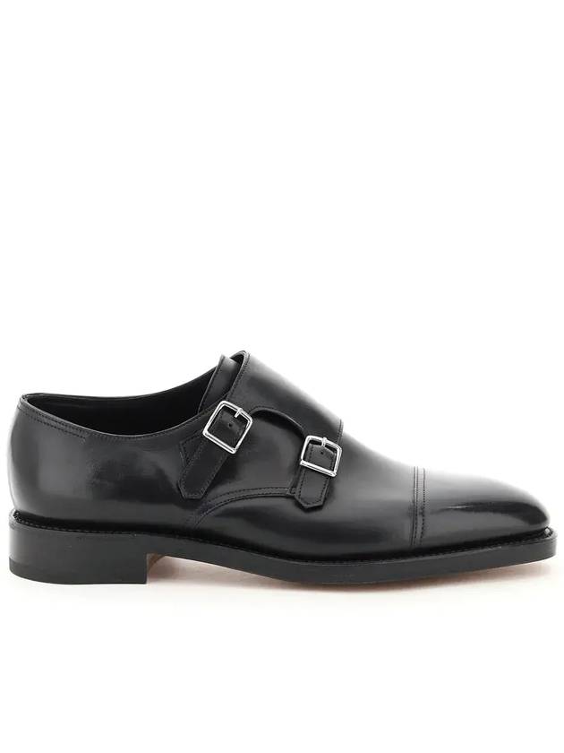 John Lobb 윌리엄 몽크 스트랩 더비 슈즈 228032L_BLACK