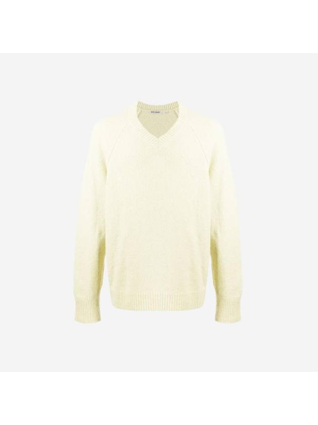 아워레가시 브이넥 래글런 시트론 니트탑 아이보리