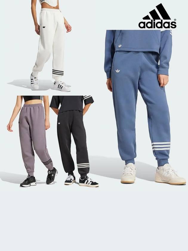 아디다스 바지 여성 뉴클래식 조거팬츠 블랙 퍼플 블루 아이보리
