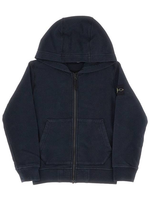 STONE ISLAND Full-zip hoodie with logo badge