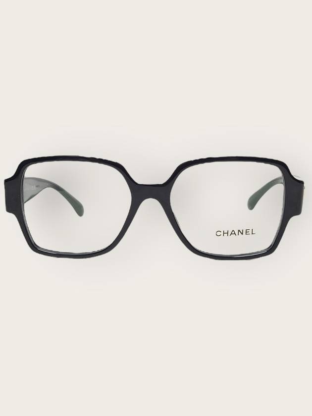 샤넬 블랙 스퀘어 하트 로고 안경테