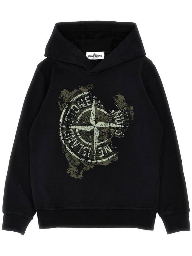 STONE ISLAND JUNIOR 프린트 후드티 K1S166100017V0029