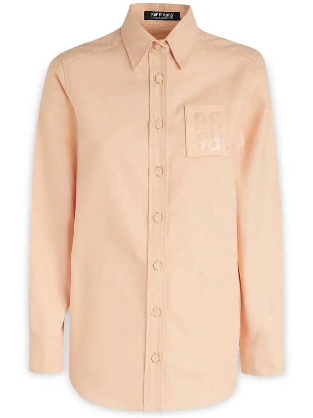 Raf Simons 로고 패치 버튼 셔츠 231W242_0039