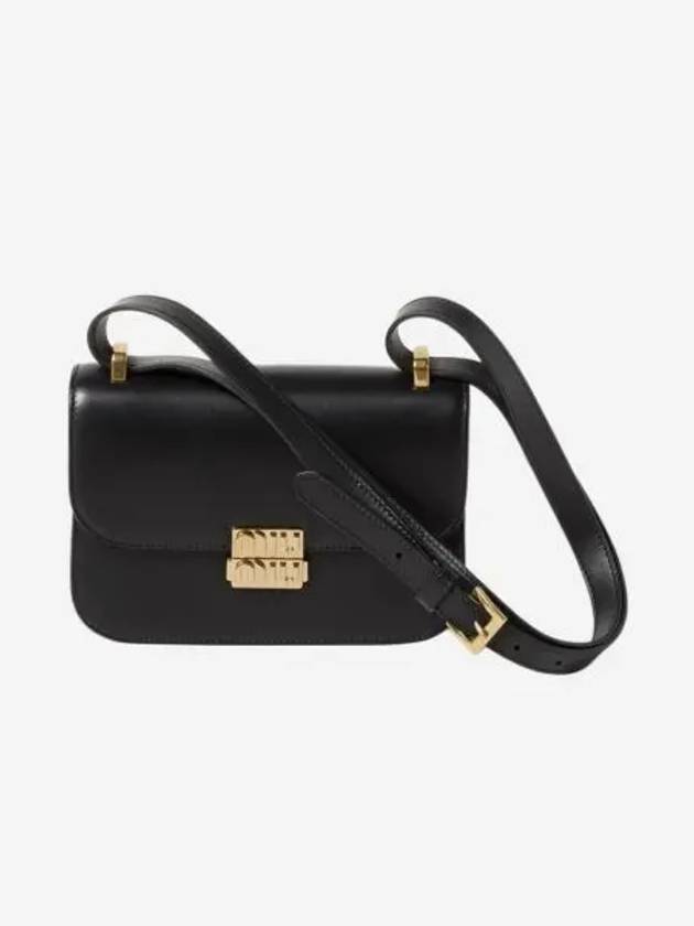 미우 미우 레더 숄더백 블랙 Miu Miu Leather Shoulder Bag Black
