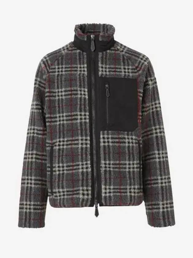 버버리 빈티지 체크 플리스 자켓 다크 차콜 Burberry Vintage Check Fleece Jacket Dark Charcoal