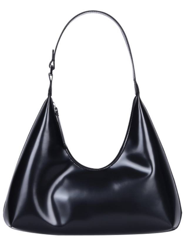 BY FAR 페이던트 레더 엠버 숄더 백 블랙