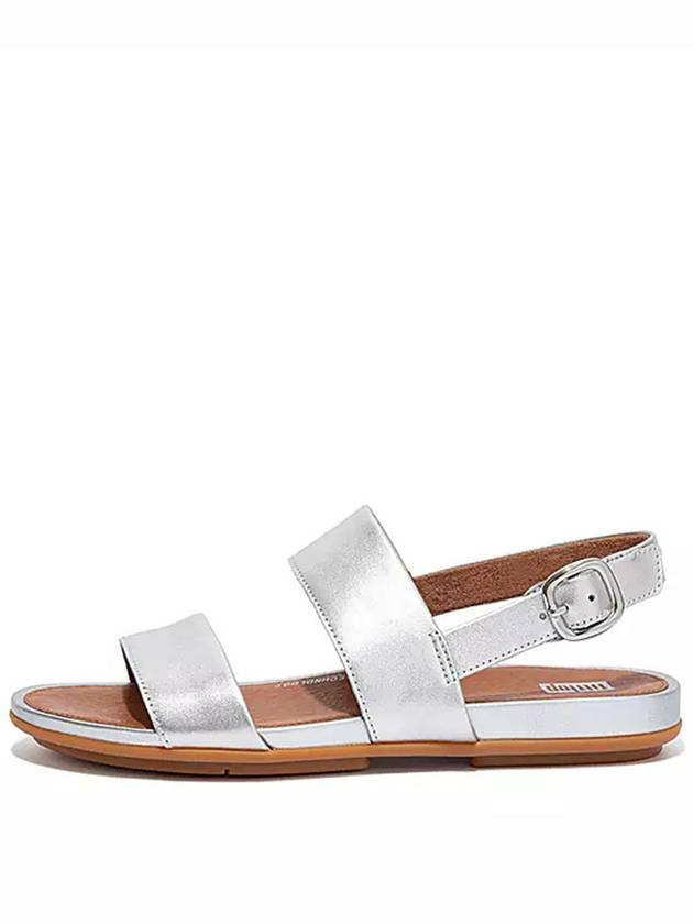 핏플랍 여성 그레이시 레더 백스트랩 샌들 신발 Silver