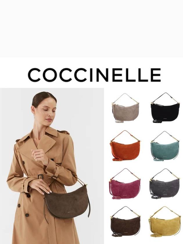 코치넬리 프리실라 스웨이드 소가죽 호보백 E1 PEP 13 03 01