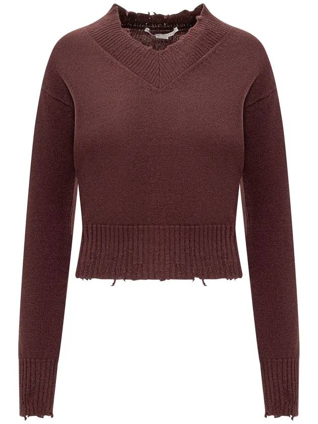 스텔라 맥카트니 V넥 디스트레스드 점퍼 6K08833S2523_6017