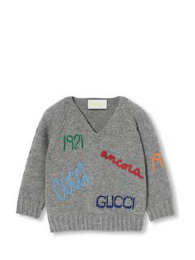 구찌 베이비 자수 울 스웨터 800041XKECN1056