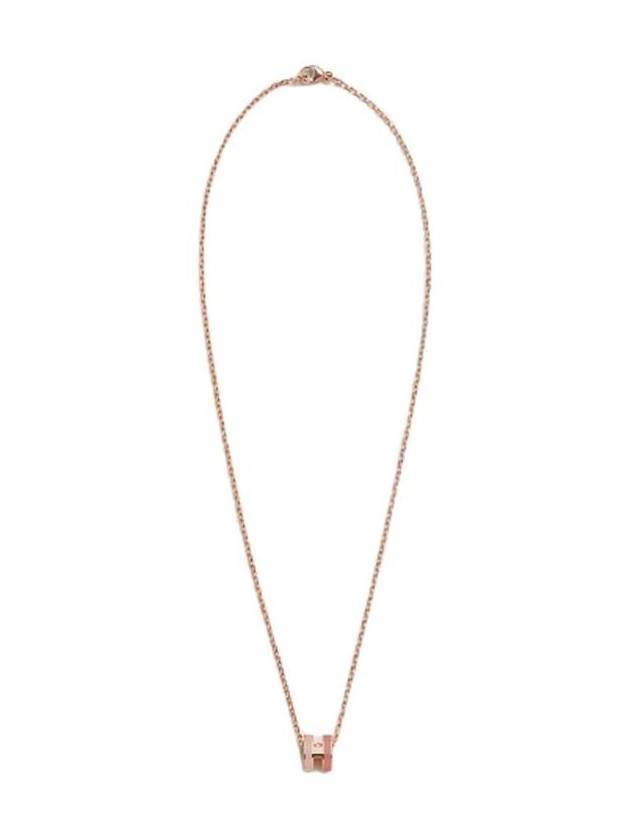 에르메스 미니 팝아슈 H 로카바 펜던트 래커드   로즈 골드 보떼 H100066FOB4