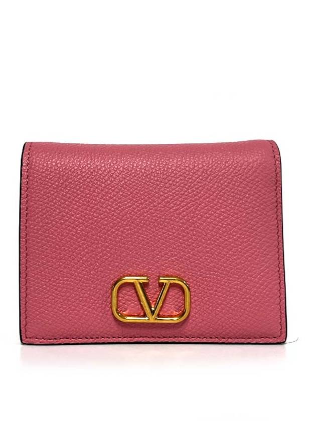 VALENTINO발렌티노 V 로고 시그니처 여성 반지갑 P0R39SNP A76 핑크