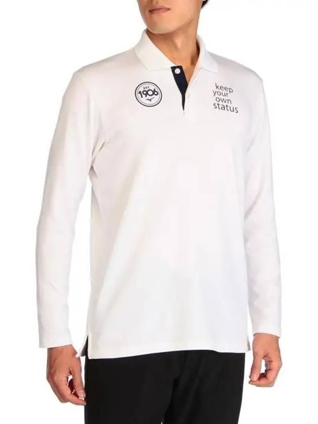 미즈노 골프 남성 심플 스트레치 긴팔 폴로 티셔츠 E2MA2527