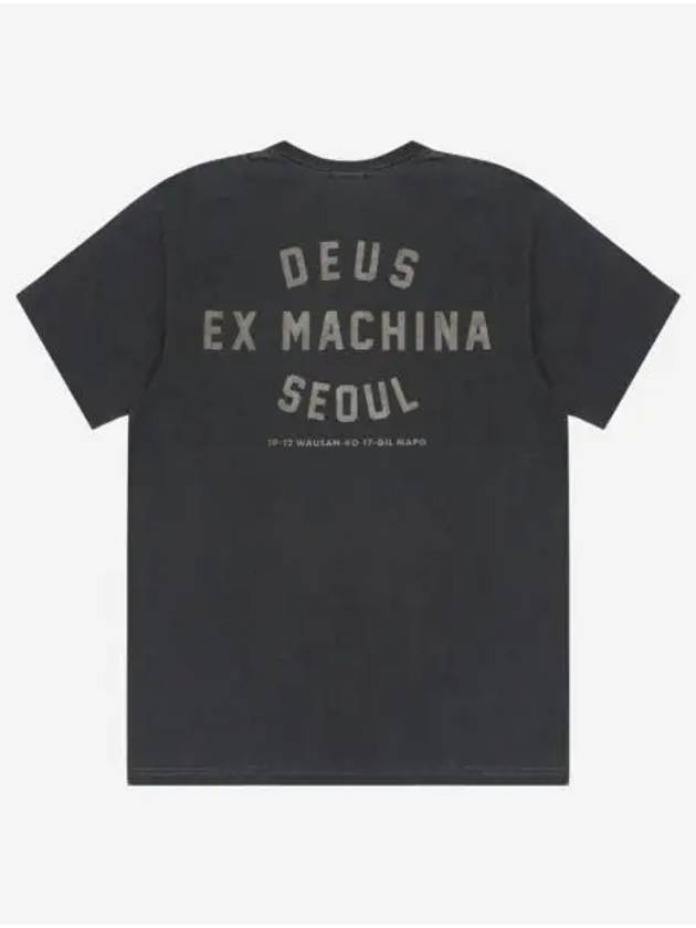 데우스 엑스 마키나 빈티지 워시드 서울 티셔츠 차콜 블랙 Deus Ex Machina Vintage Washed Seoul T Shirt Charcoal Black