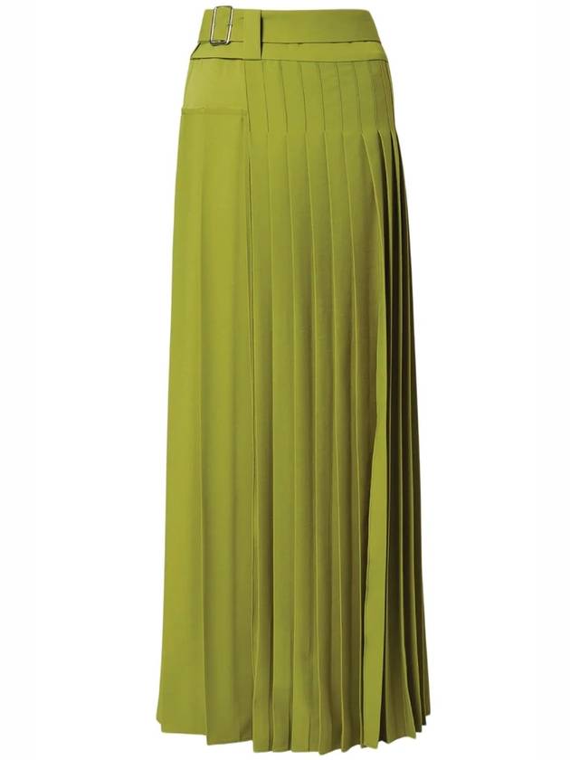 PLEATED LONG KILT SKIRT